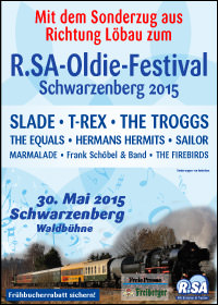 Mit dem historischen Sonderzug zum R.SA-Oldie-Festival - Schwarzenberg 2015