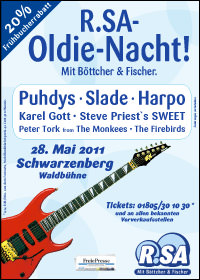 R.SA-Oldie-Nacht 2011 holt die Stars nach Sachsen!